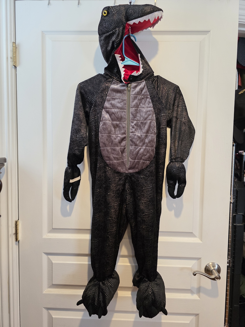 Boys Black Dinosaur Costume 4T Dragon Hooded Halloween Cosplay